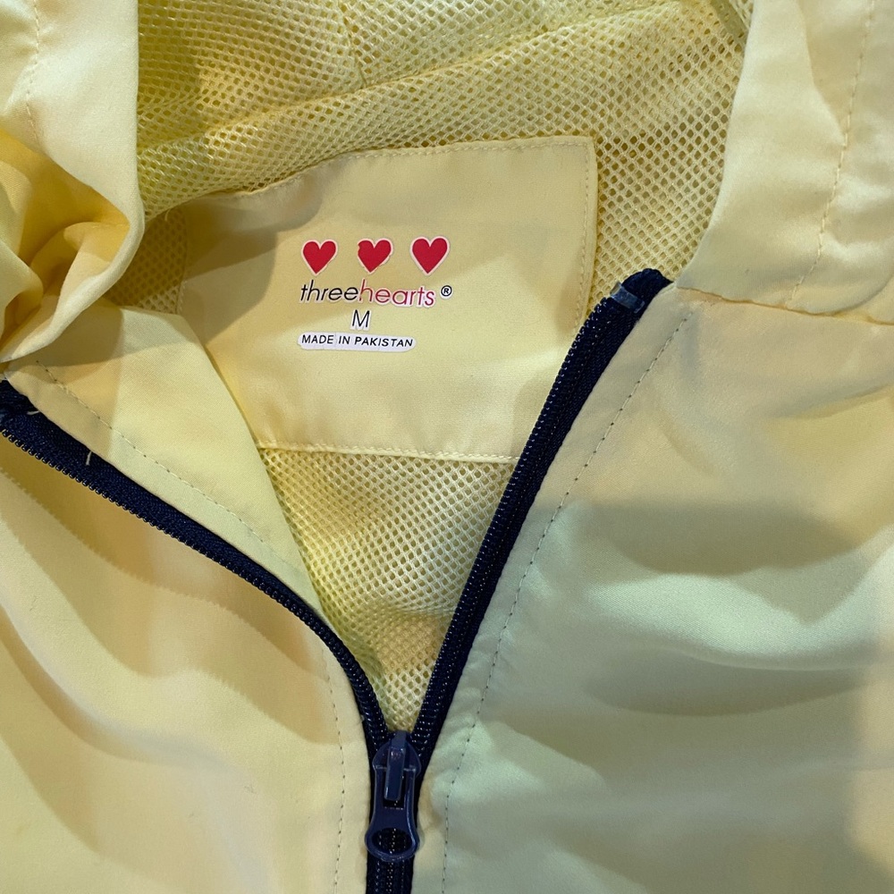 Three Hearts Lined Jogging Suit. Navy and Yellow. Sz Medium - Picture 3 of 10